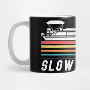 Vintage Pontoon Boat Captain Party In Slow Motion Mug